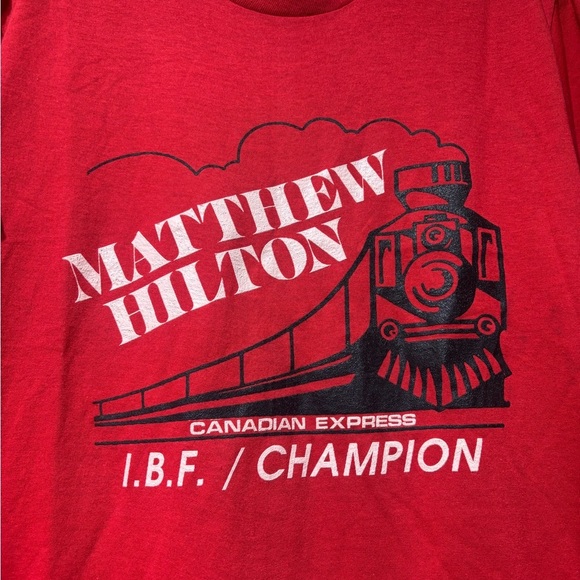 Vintage 80’s Screen Stars Matthew Hilton IBF Boxing Champion Single Stitch Tee M - Picture 2 of 8